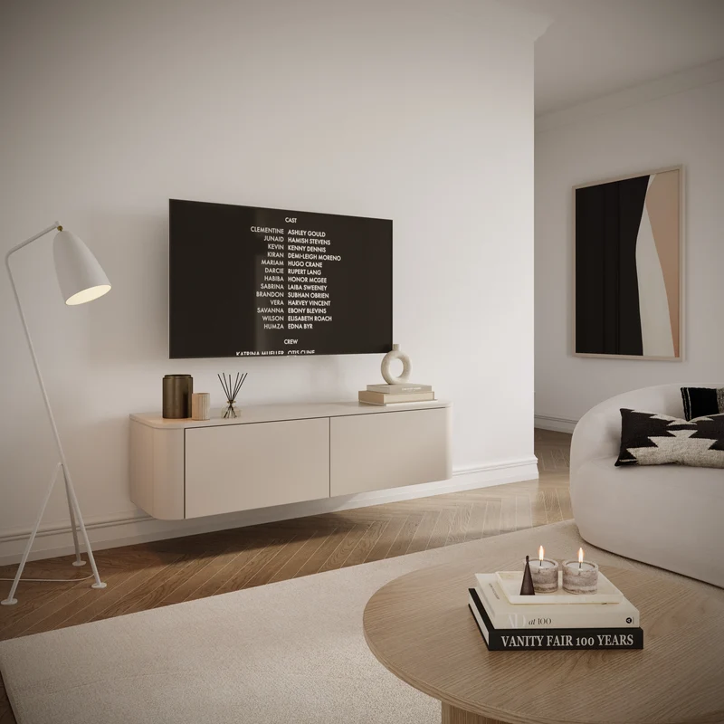 Hängend-stehender TV-Schrank Luvio 140 cm Kaschmir