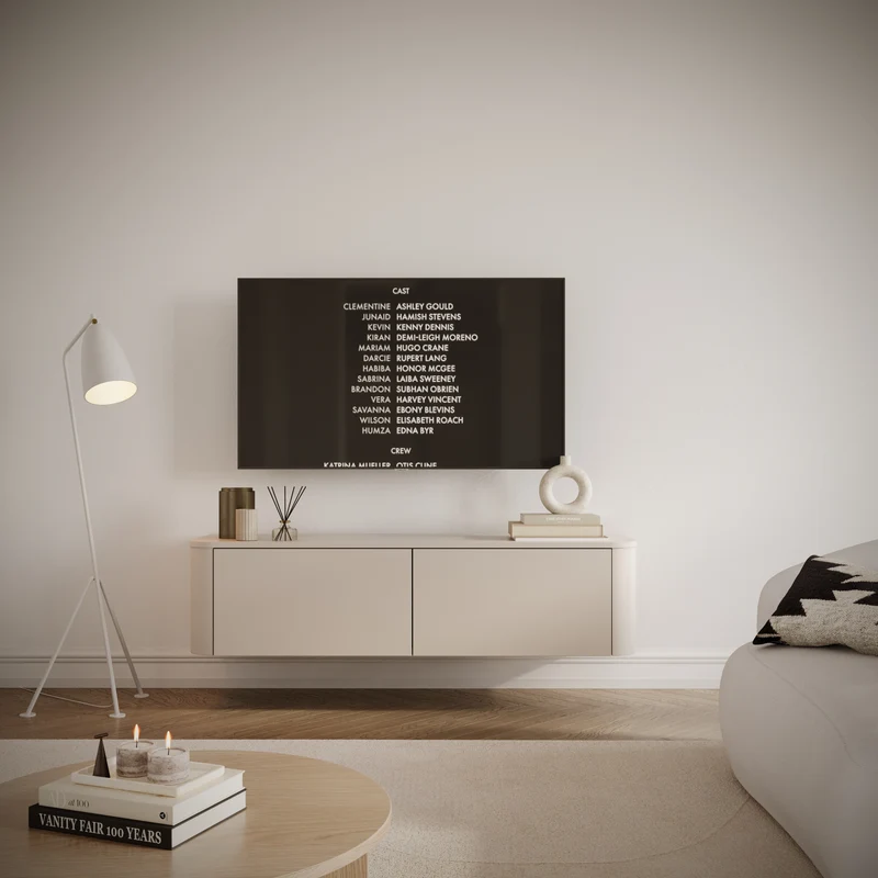Hängend-stehender TV-Schrank Luvio 140 cm Kaschmir