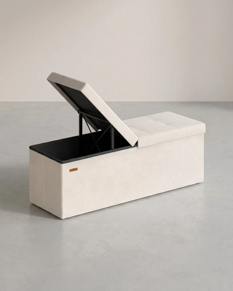 Aufbewahrungsbank - 38 x 110 x 38 cm - Mit Klappdeckel - Für Schlafzimmer Oder Flur