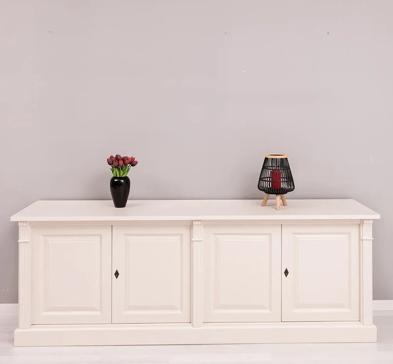 Großes Sideboard aus Massivholz mit 4 Türen