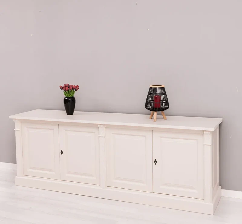 Großes Sideboard aus Massivholz mit 4 Türen