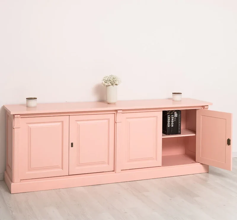 Großes Sideboard aus Massivholz mit 4 Türen