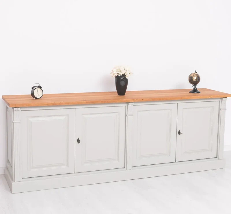 Großes Sideboard aus Massivholz mit 4 Türen