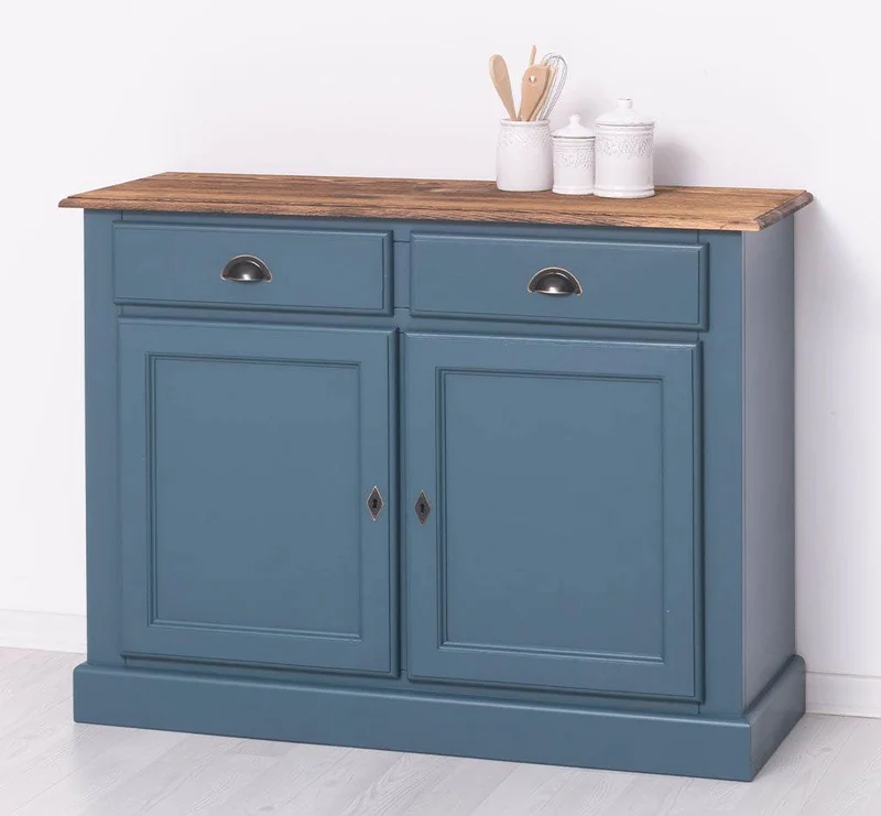 Massives Sideboard mit zwei Schubladen und Schranktüren