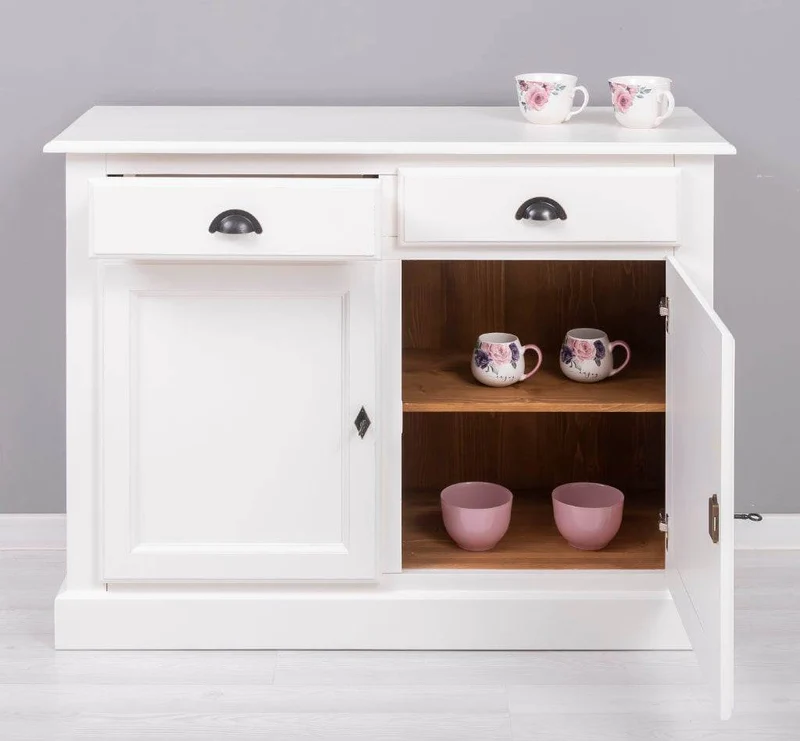 Massives Sideboard mit zwei Schubladen und Schranktüren