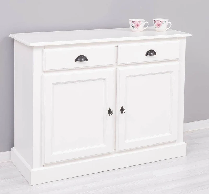 Massives Sideboard mit zwei Schubladen und Schranktüren