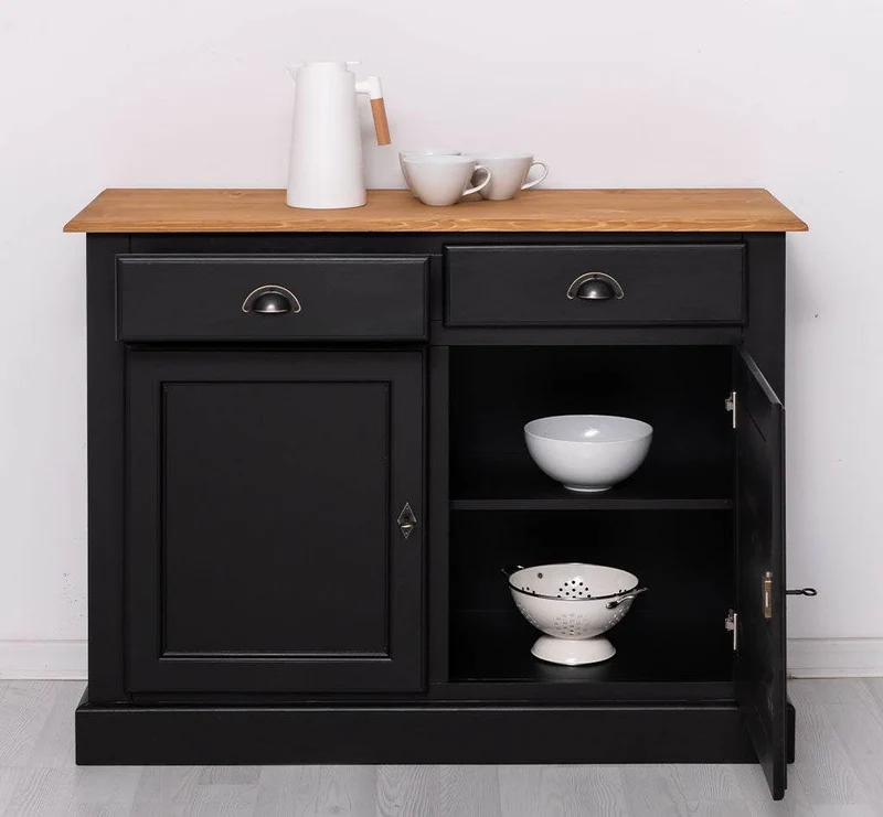 Massives Sideboard mit zwei Schubladen und Schranktüren
