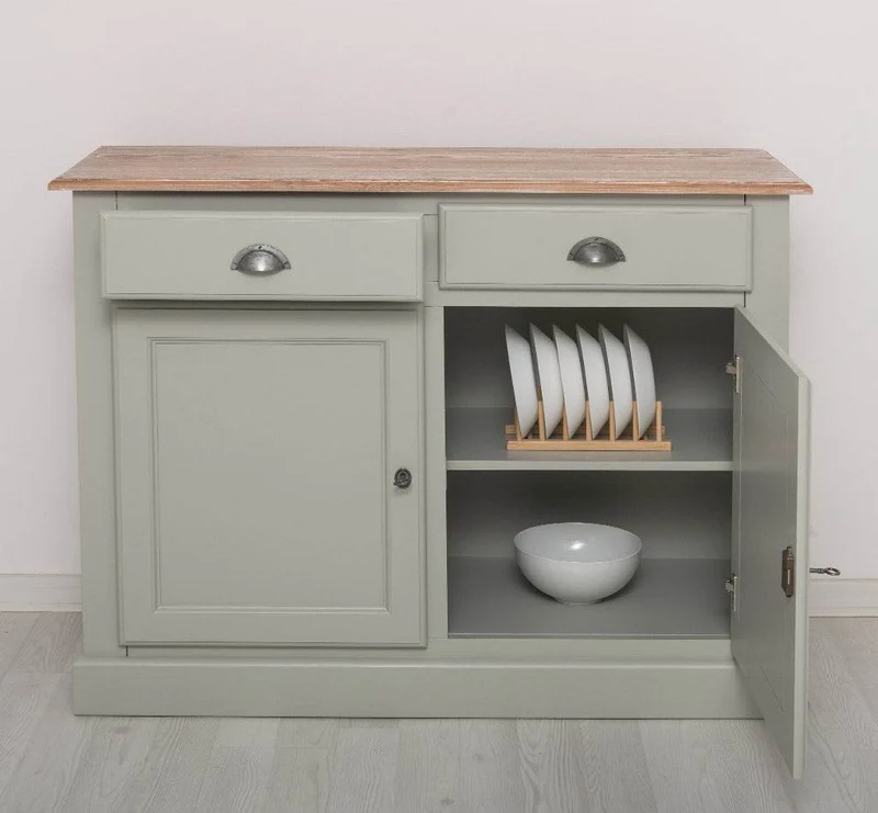 Massives Sideboard mit zwei Schubladen und Schranktüren