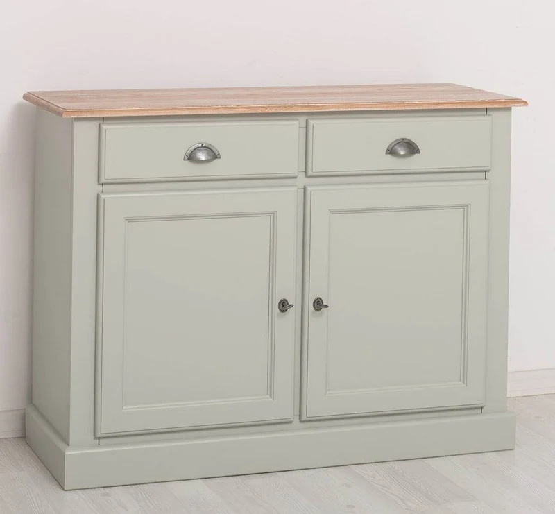 Massives Sideboard mit zwei Schubladen und Schranktüren