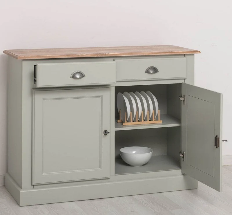Massives Sideboard mit zwei Schubladen und Schranktüren