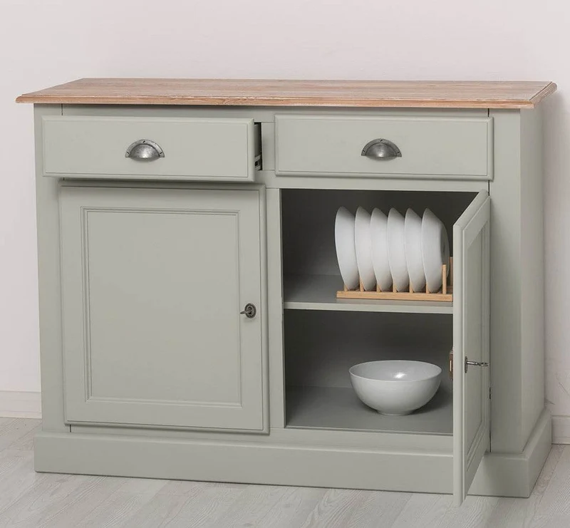 Massives Sideboard mit zwei Schubladen und Schranktüren