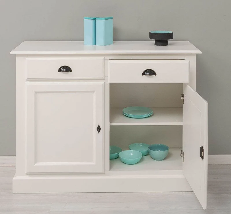 Massives Sideboard mit zwei Schubladen und Schranktüren
