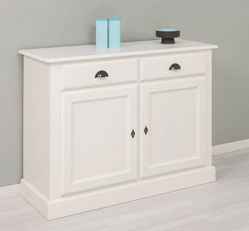 Massives Sideboard mit zwei Schubladen und Schranktüren