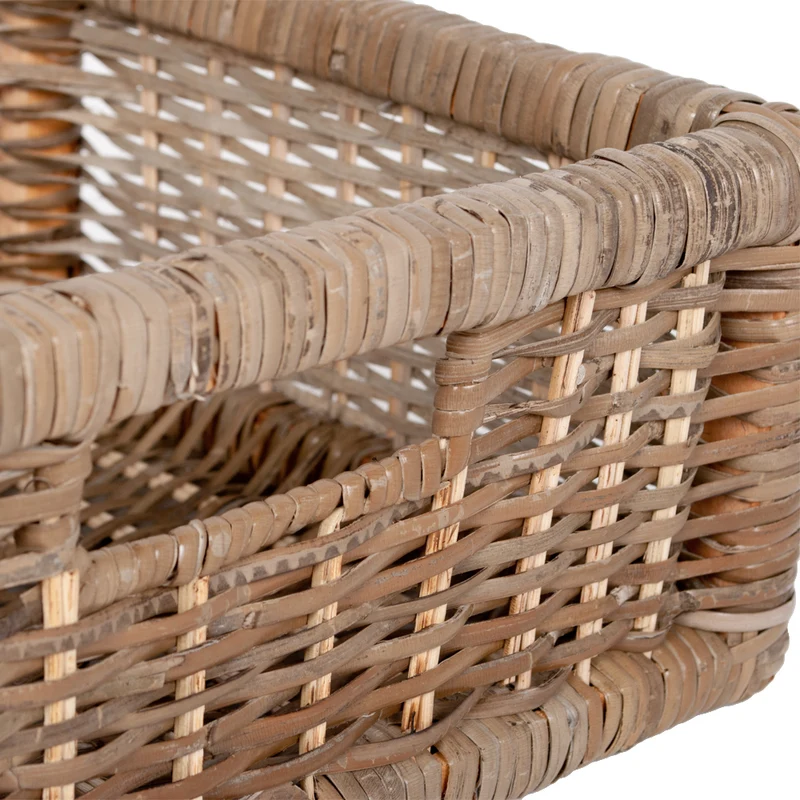 Rattan Korb CESTA-Med Grey