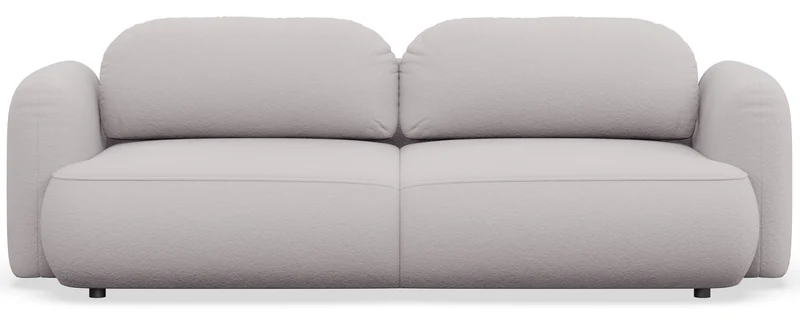 Dreisitziges ausklappbares Sofa Tvoya in grau-beigem Chenille