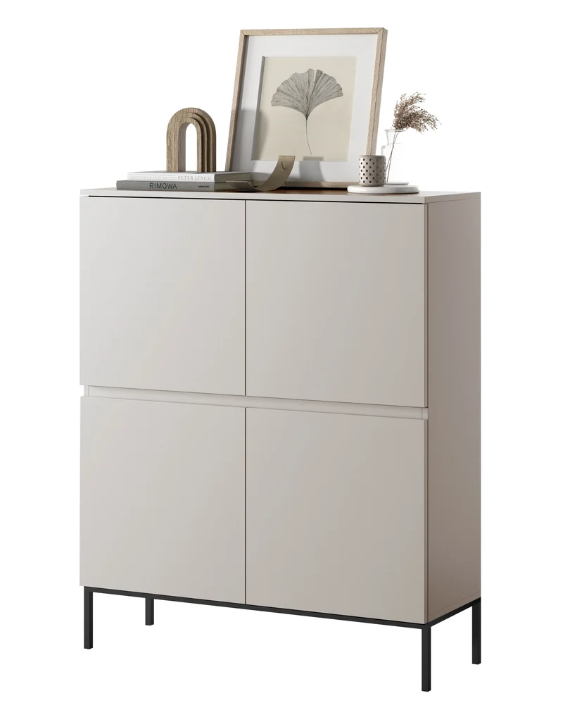 Hohe Kommode Bemmi 100 cm Kaschmir