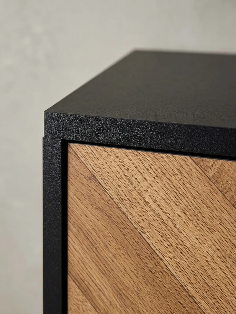 Lowboard Modern Stil mit V-Muster für 70-Zoll Fernseher