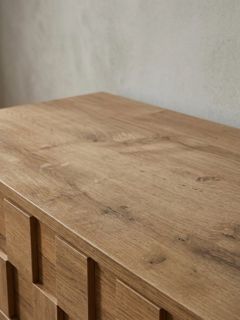 Lowboard Eiche-Dekor Modern Stil für 70-Zoll Fernseher