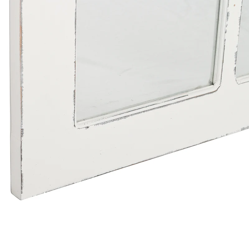 Landhaus Spiegel WINDOW Antik-Weiß 180x80cm Holzrahmen