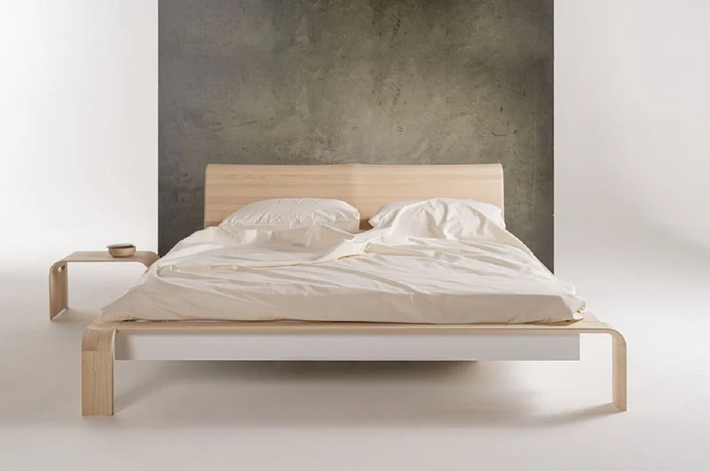 Casa Padrino Luxus Massivholz Doppelbett Naturfarben - Verschiedene Größen