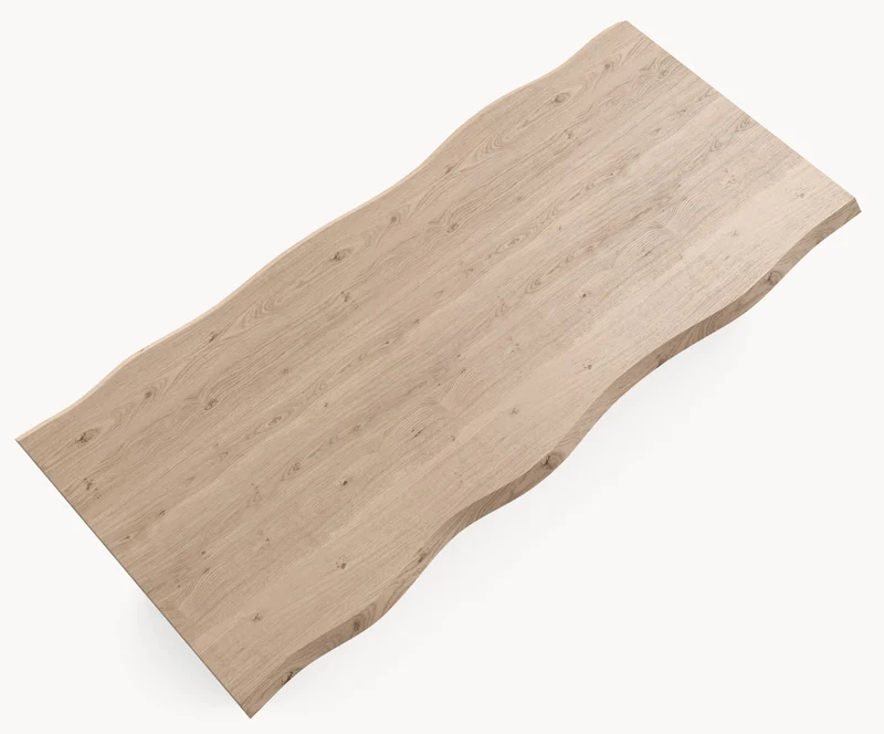 Eiken boomstamrand eettafel - V eiken