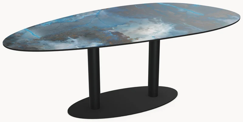 Keramiek eettafel Thunderstorm - Kiezel A - Sol double