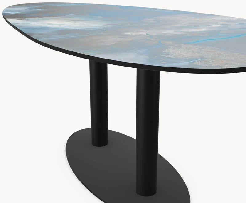 Keramiek eettafel Thunderstorm - Kiezel A - Sol double