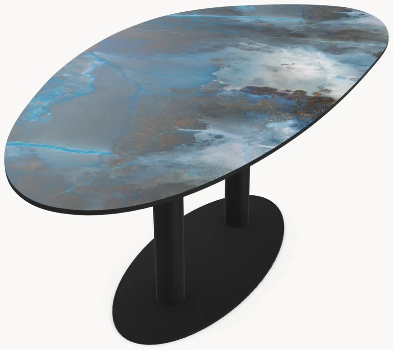 Keramiek eettafel Thunderstorm - Kiezel A - Sol double