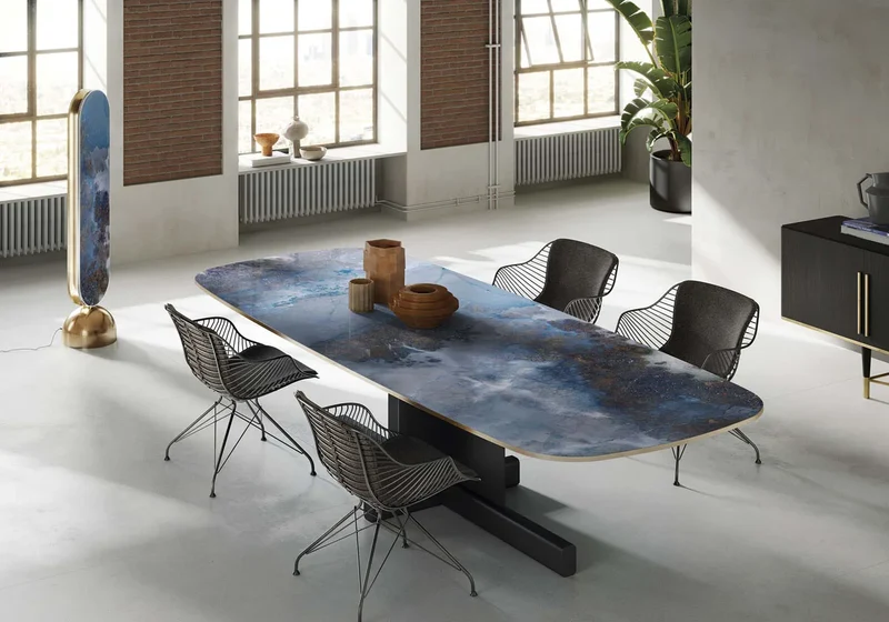 Keramiek eettafel Thunderstorm - Kiezel A - Sol double