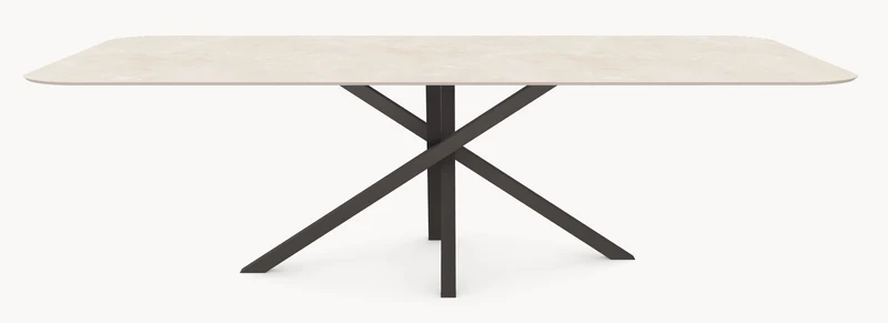 Keramiek Chianca Di Ostuni eettafel - Recht Radius - Matrix Twist