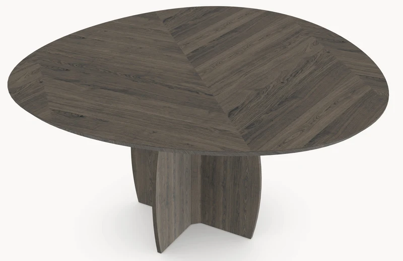 Eiken eettafel - Organisch Rond - Tullip 4