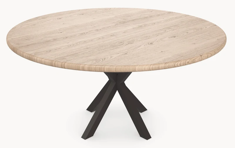 Eiken massief eettafel - Rond - Matrix