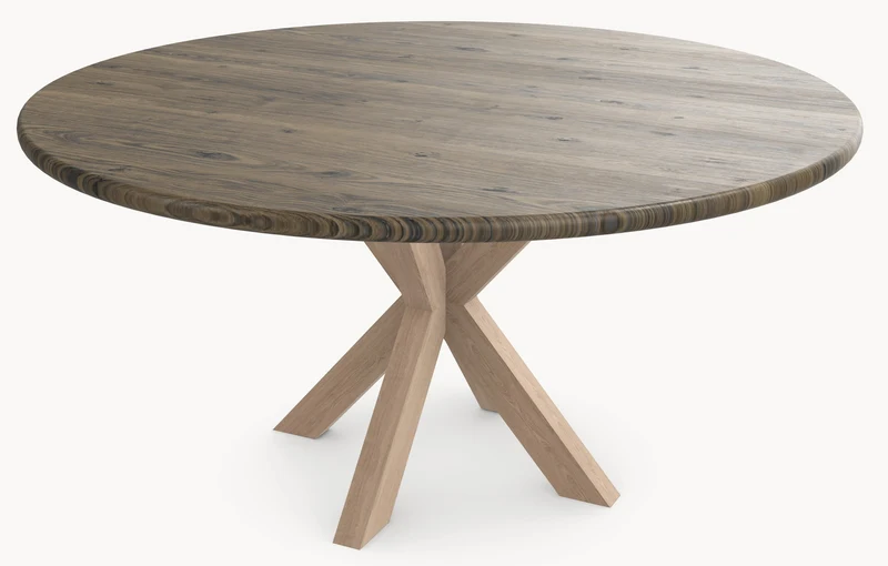 Eiken massief eettafel - Rond - Matrix