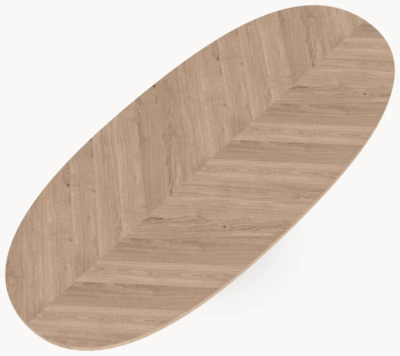 Eiken massief visgraat eettafel - Deens - Cone