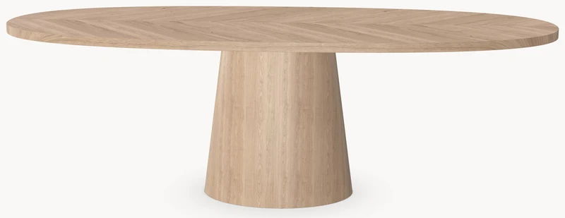 Eiken massief visgraat eettafel - Deens - Cone
