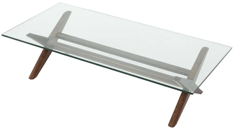 Casa Padrino Luxus Couchtisch Braun 160 x 80 x H. 40,5 cm - Rechteckiger Massivholz Wohnzimmertisch mit Glasplatte - Luxus Wohnzimmer Möbel