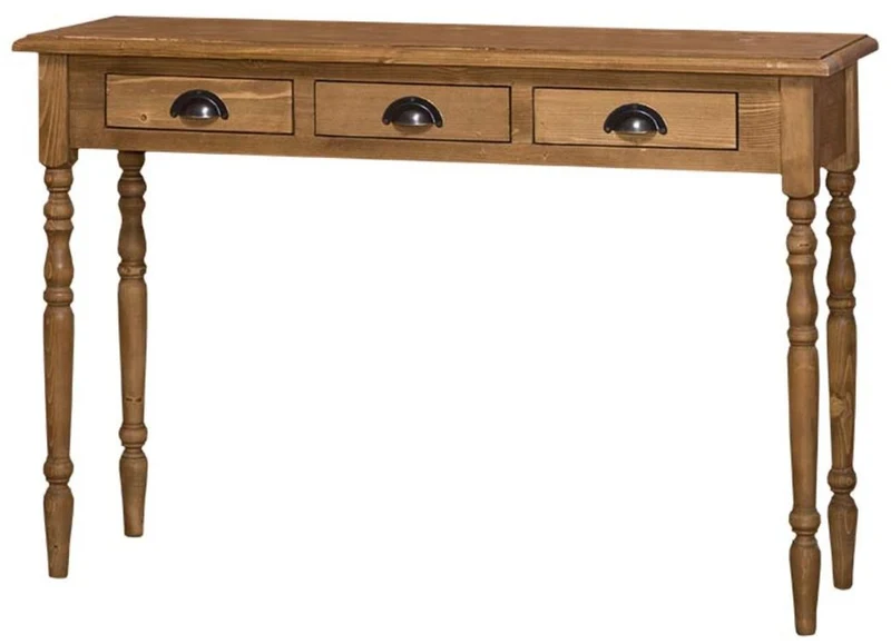 Casa Padrino Landhausstil Konsole Naturfarben Kiefernholz 120 x 35 x H. 79 cm
