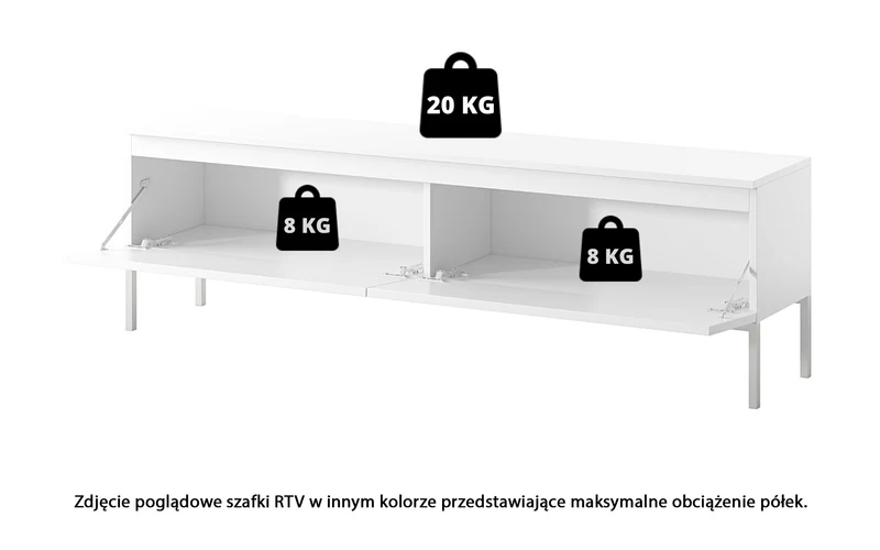 TV-Schrank Bemmi 150 cm schwarz mit goldenen Beinen