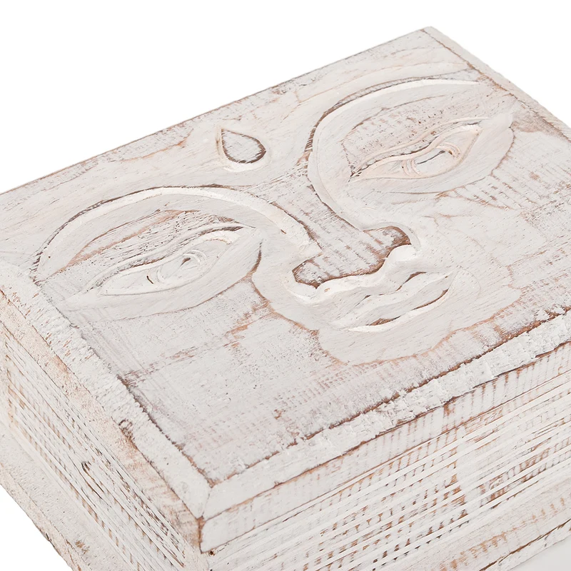 Holz-Box KOTAK Albasia White Wash