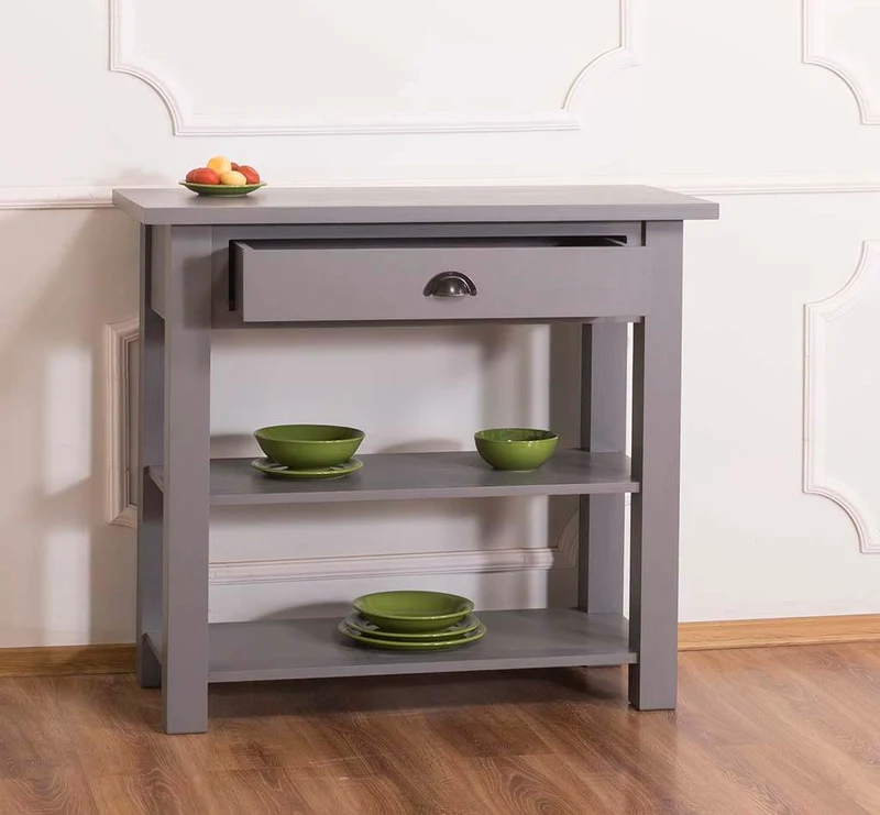 Wandtisch aus Massivholz mit Schublade | Konsolentisch mit Ablagen