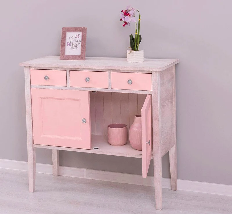 Sideboard aus Massivholz mit drei Schubladen