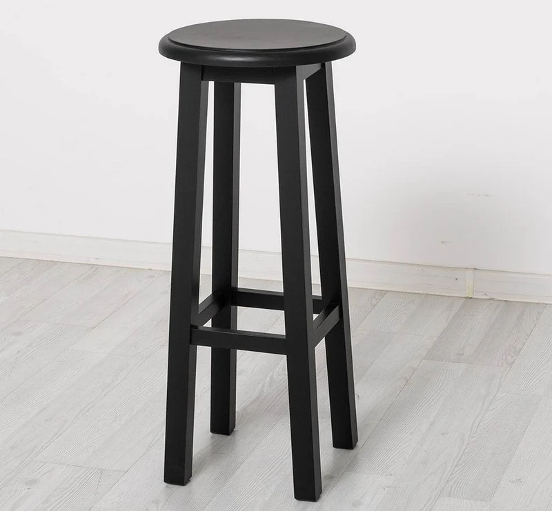 Barhocker aus Massivholz rund