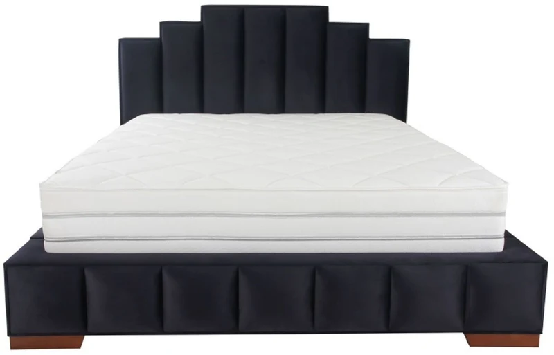 Casa Padrino Luxus Doppelbett Lila / Braun - Verschiedene Größen - Modernes Bett mit Matratze - Schlafzimmer Möbel