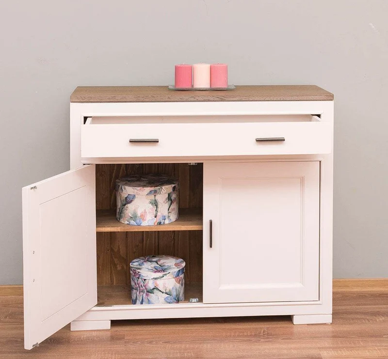 Sideboard aus Massivholz mit Doppeltür und Schublade