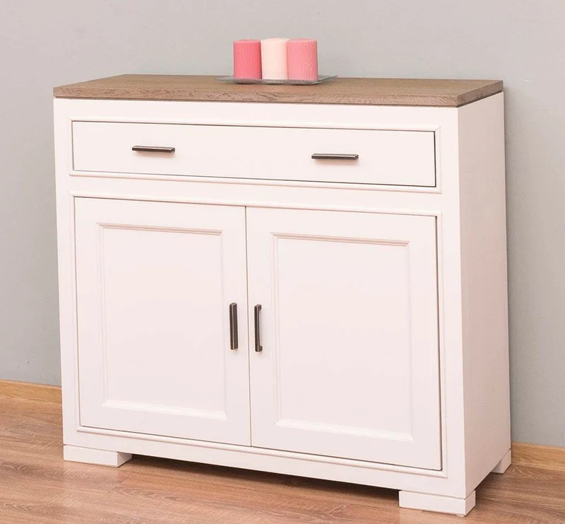 Sideboard aus Massivholz mit Doppeltür und Schublade