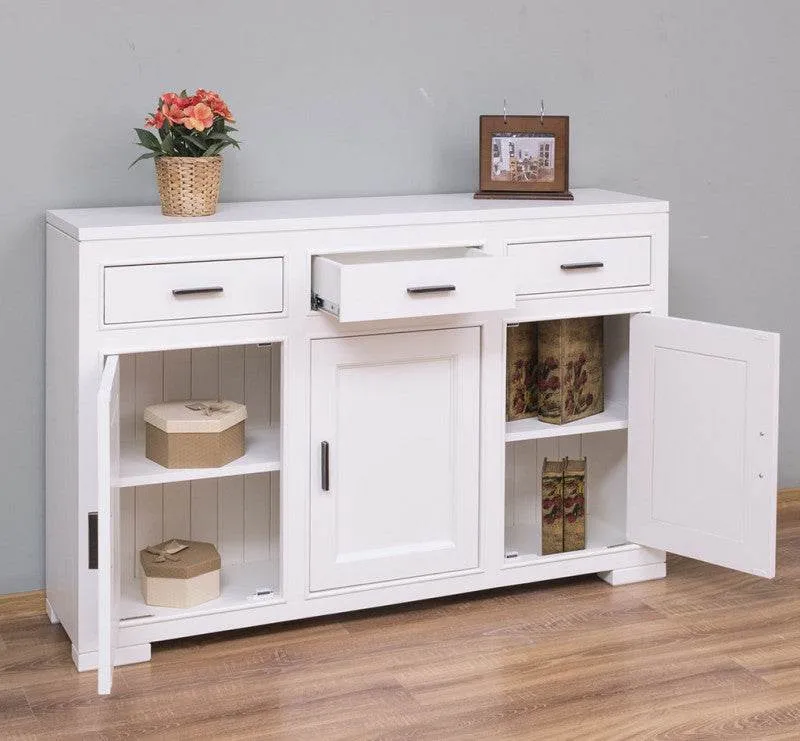 Sideboard aus Massivholz mit 3 Schubladen und 3 Türen
