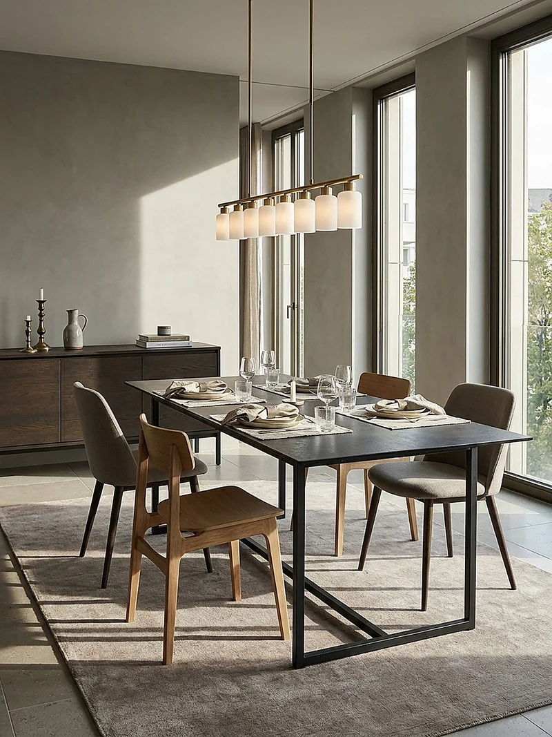Esstisch Glas Keramik Marmoroptik Designer 180x90