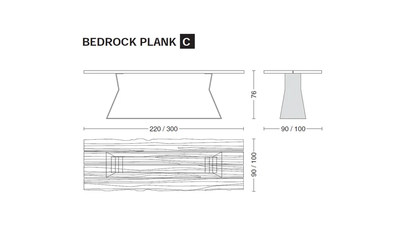 Tisch Bedrock Plank C