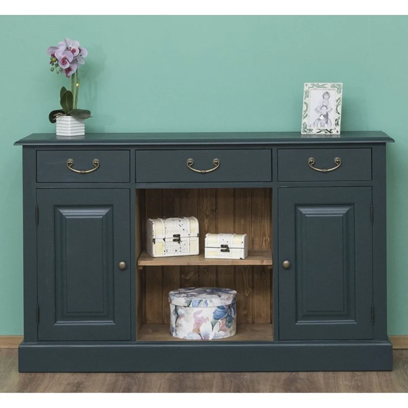 Casa Padrino Jugendstil Sideboard mit Regalfächern - Dielen Schrank Kommode Landhaus Stil