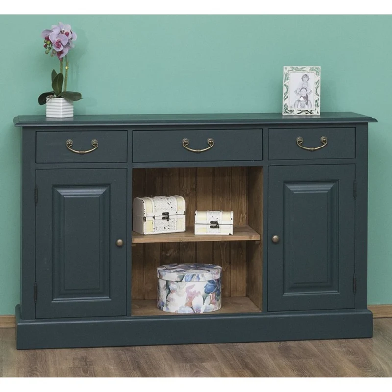Casa Padrino Jugendstil Sideboard mit Regalfächern - Dielen Schrank Kommode Landhaus Stil